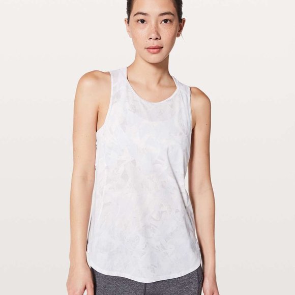lululemon athletica Tops - Lululemon Sculpt Tank II Jasmine White Multi size 6
